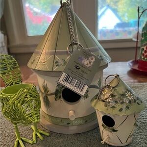 Vintage 3 NWT 2001 Kathy Hatch Charming Birdhouse Set lot 3 EUC